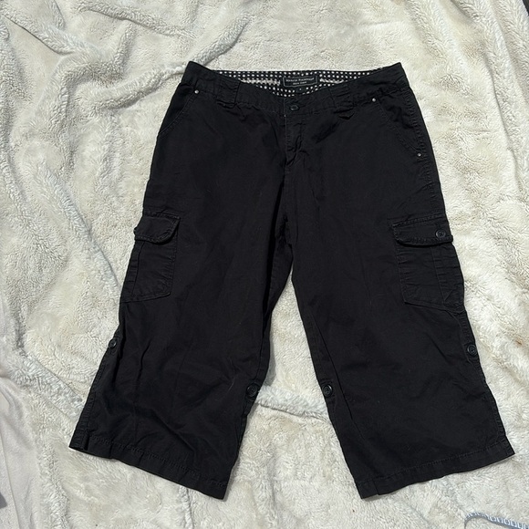 Marvin Richards Utility Capri Shorts – Size 8 | Black Cotton | Sporty Edge | - Picture 1 of 4
